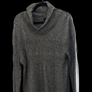 Grey Fisherman's Sweater Cowl Neck Medium